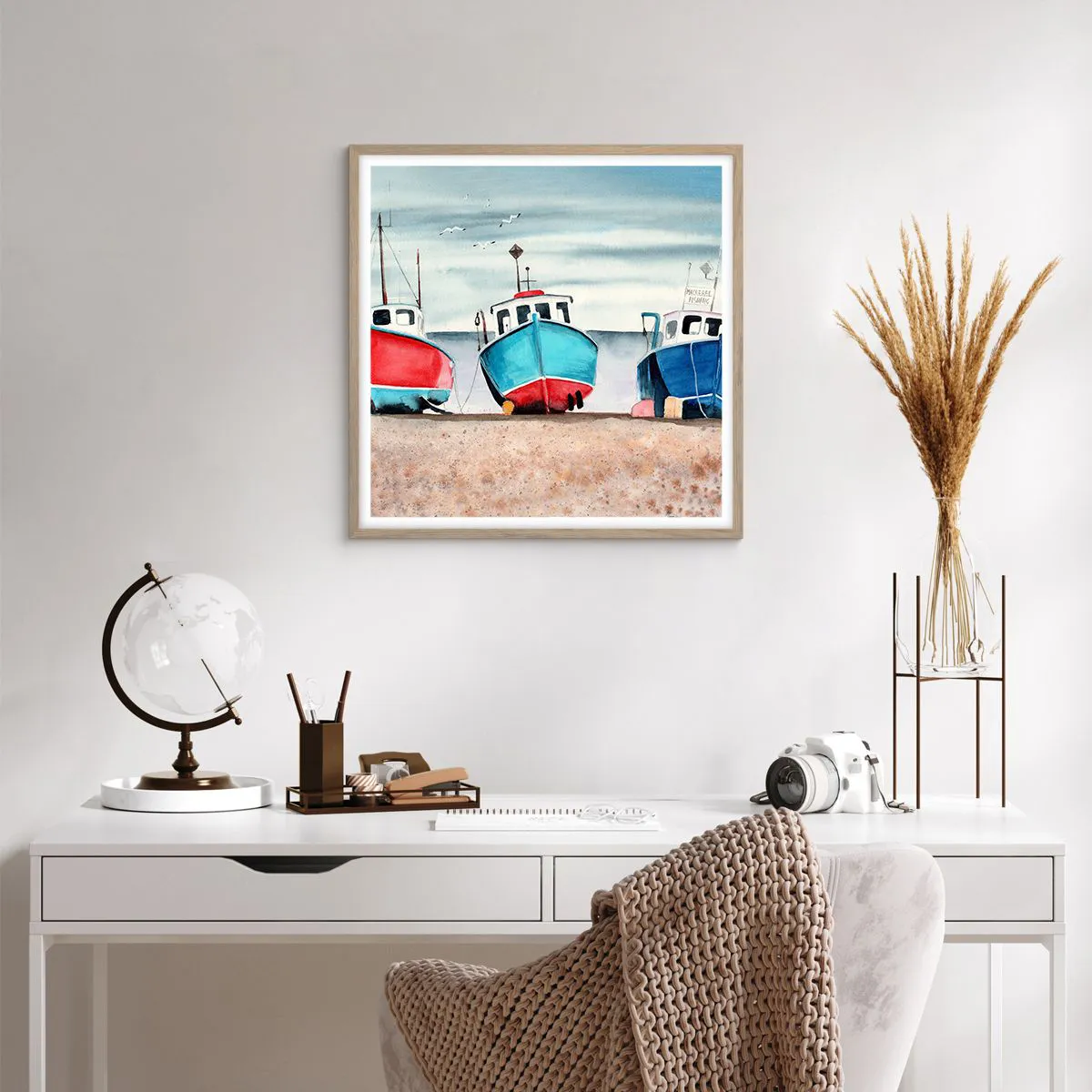 Poszter világos tölgy keretben - Fogásra készen - 60x60 cm