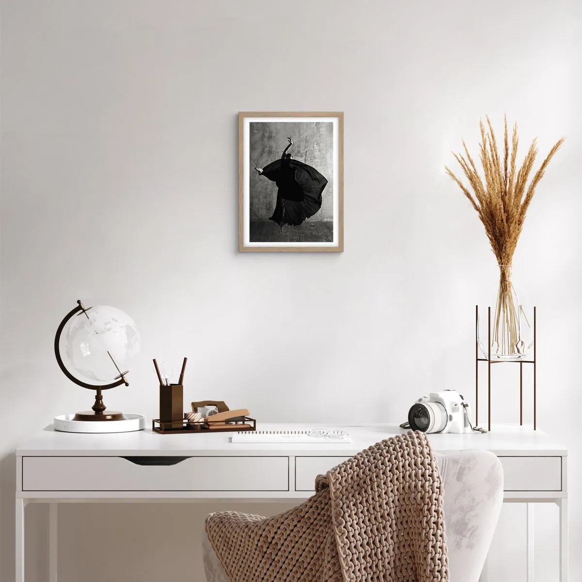 Affiche dans un chêne clair - Poster - Pas plein de passion - 30x40 cm