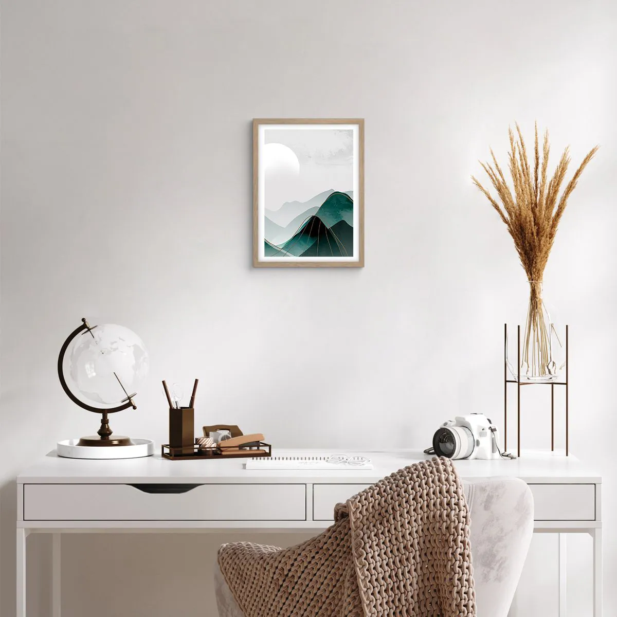 Plakat i ramme af lyst egetræ - I fuld majestæt - 30x40 cm