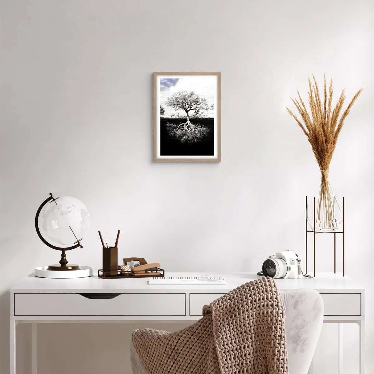 Poszter világos tölgy keretben - A világ természetének felfedezése - 30x40 cm