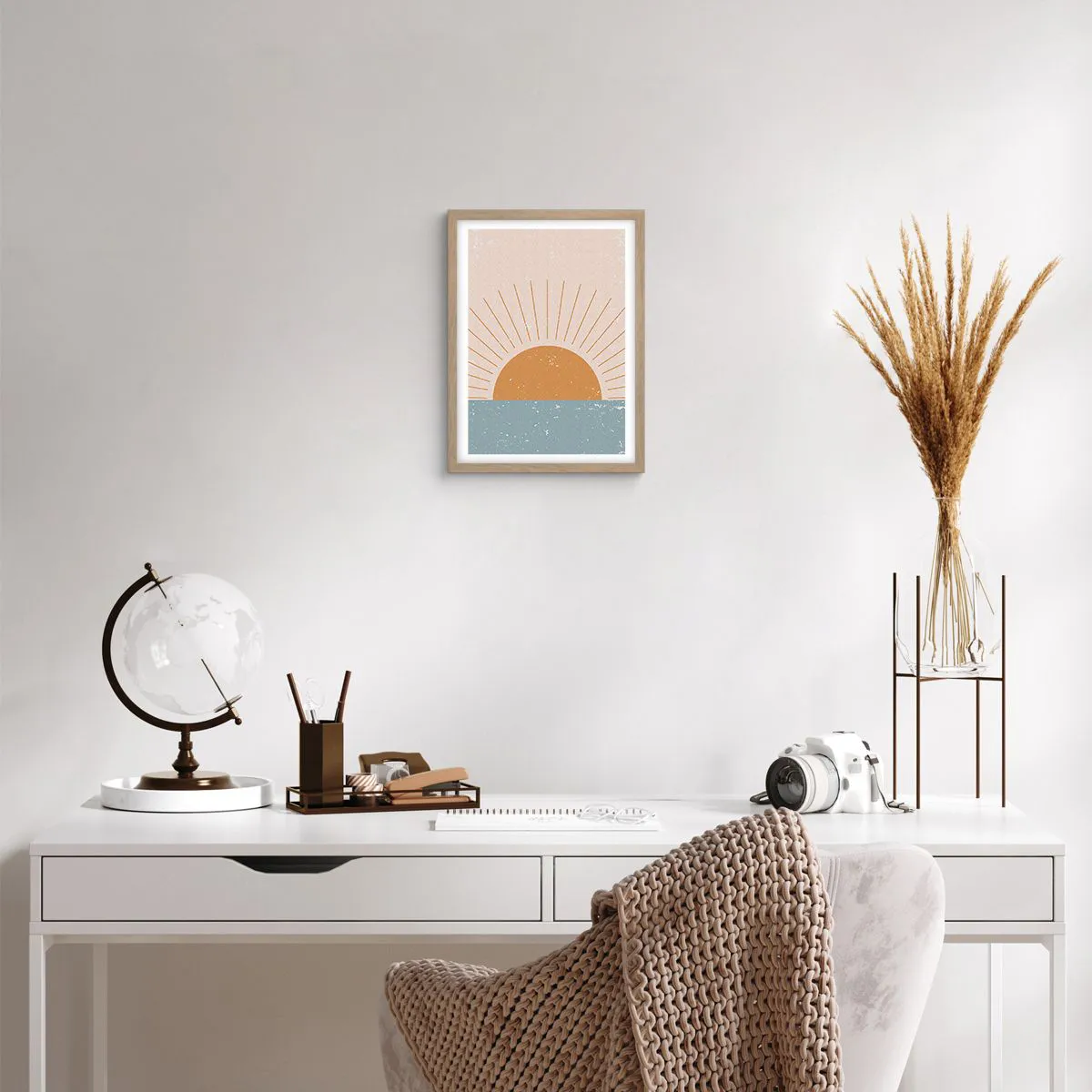 Plakat i ramme af lyst egetræ - Et dagligt mirakel - 30x40 cm