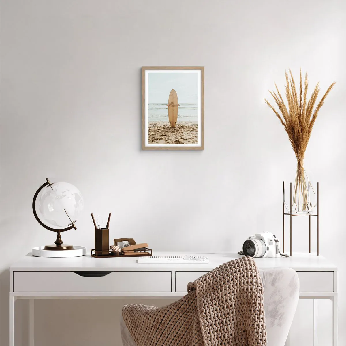 Affiche dans un chêne clair - Poster - Pour l'amour des vagues - 30x40 cm