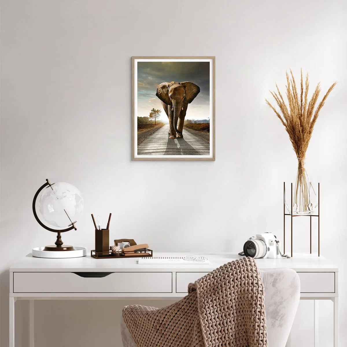 Poster in einem Rahmen aus heller Eiche - Und schon gar nicht in einem Porzellanlager - 40x50 cm