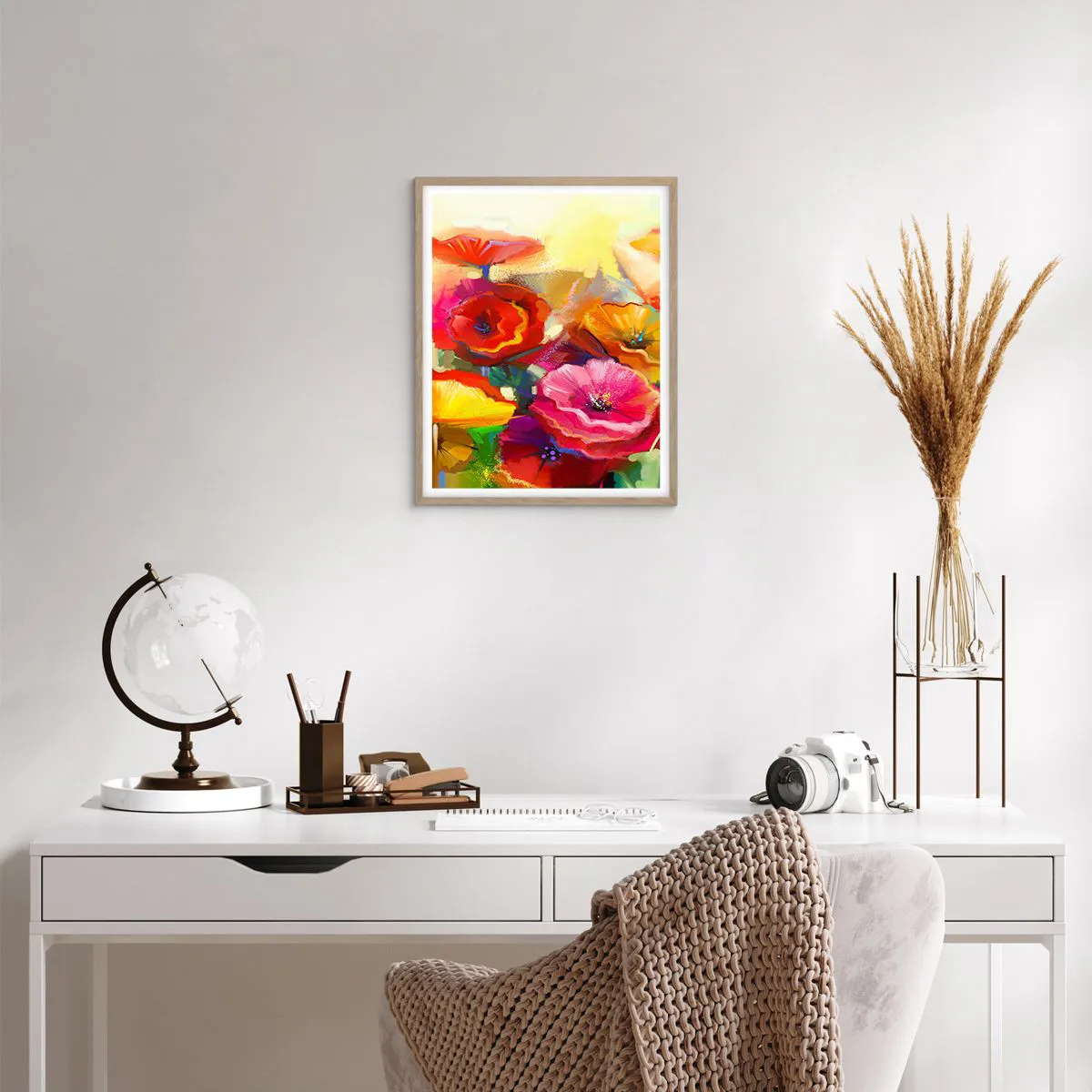 Poszter világos tölgy keretben - Nem csak piros - 40x50 cm