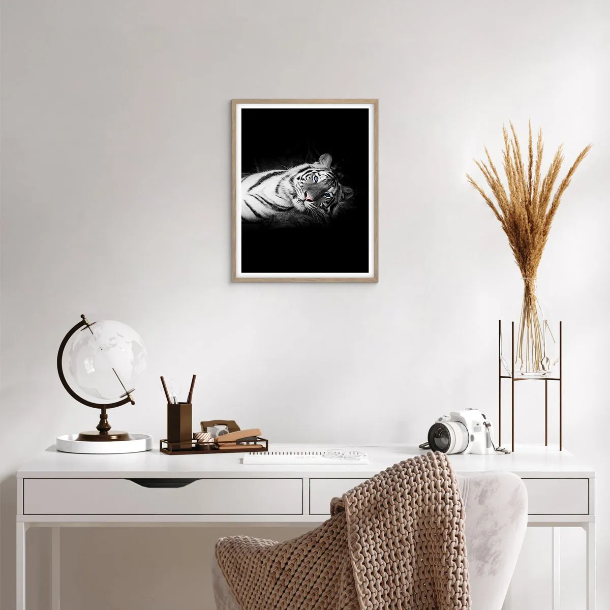 Poster in light oak frame - Wilderness and Calm - 40x50 cm