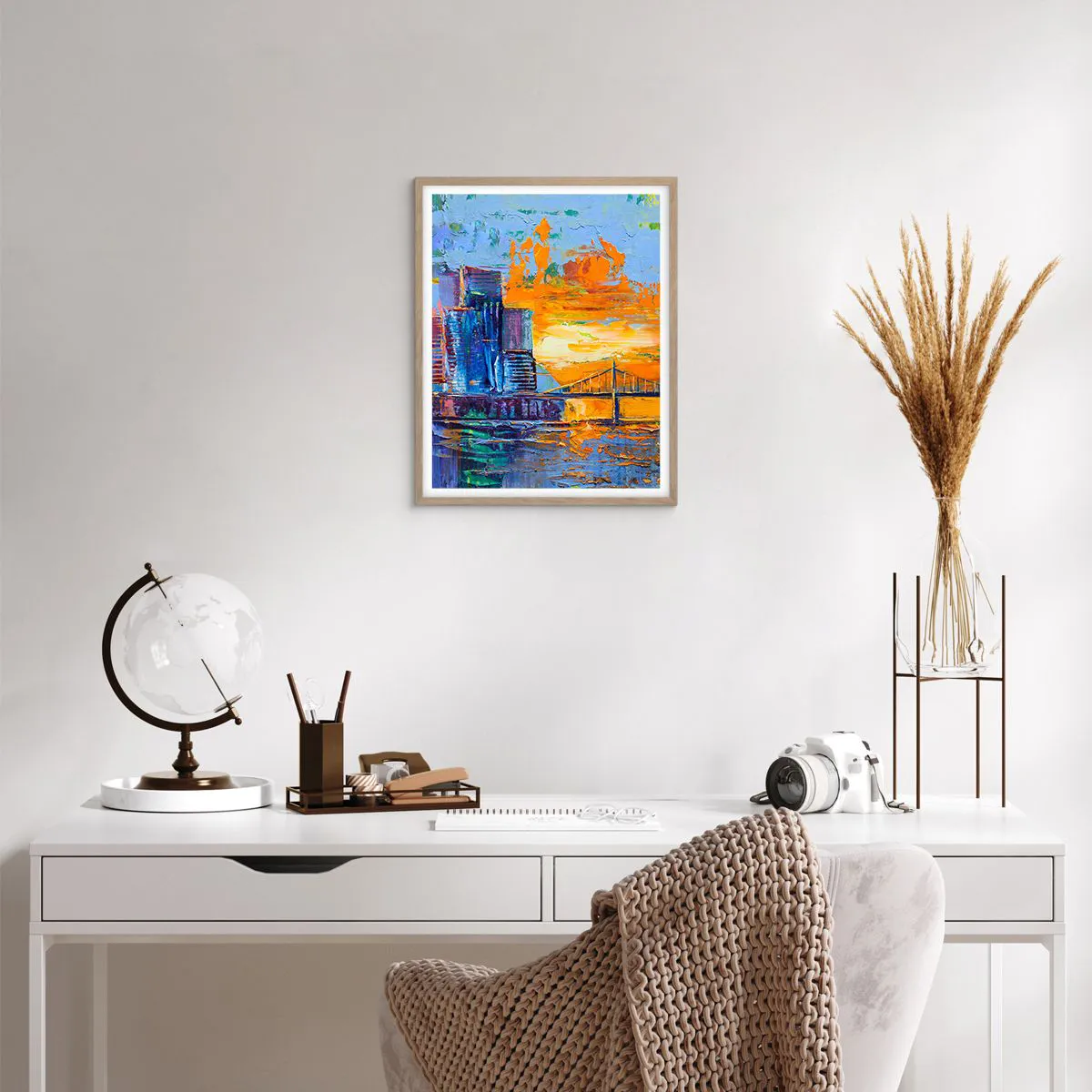 Plagát v ráme zo svetlého duba - Kultúra a príroda - 40x50 cm