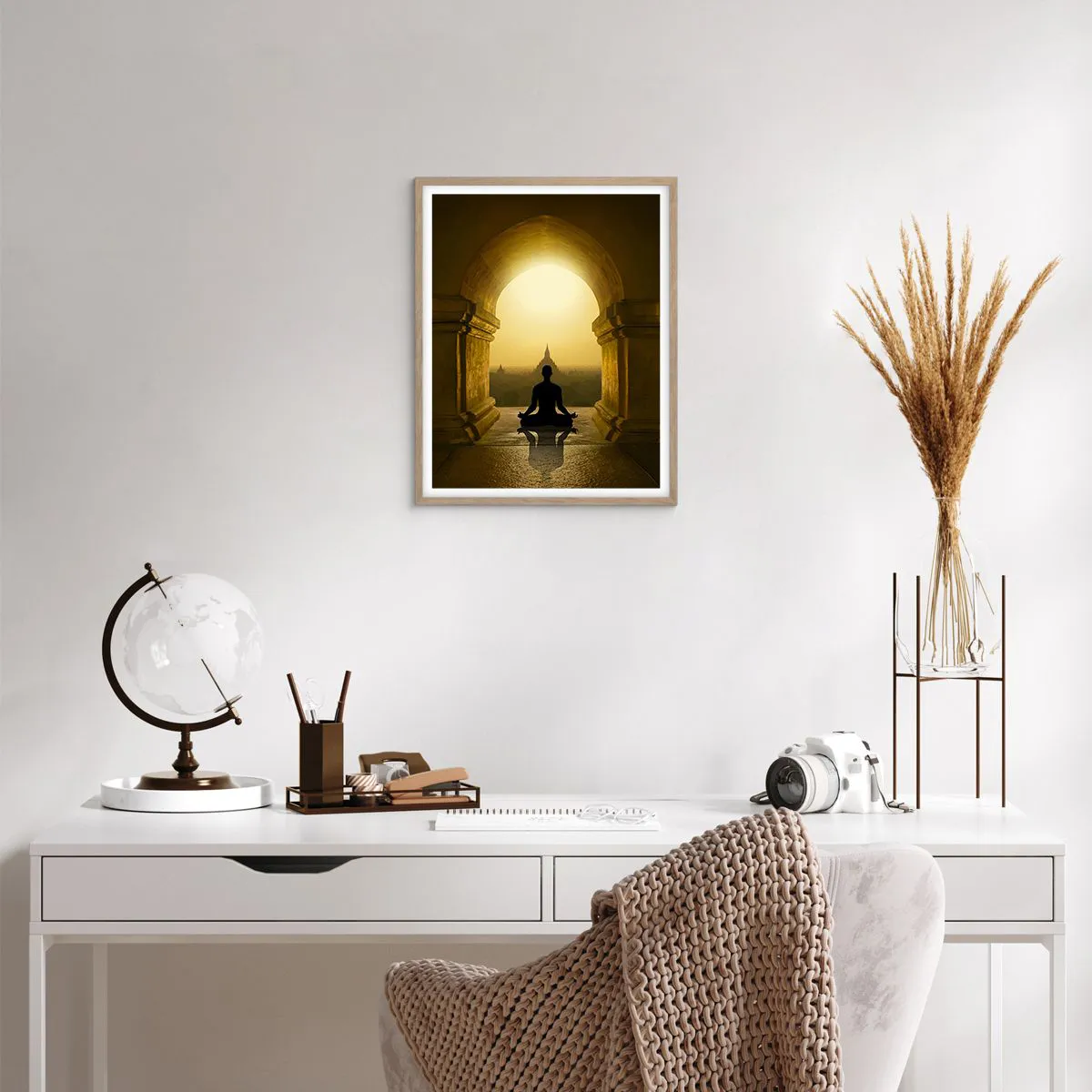 Affiche dans un chêne clair - Poster - Pleine harmonie - 40x50 cm