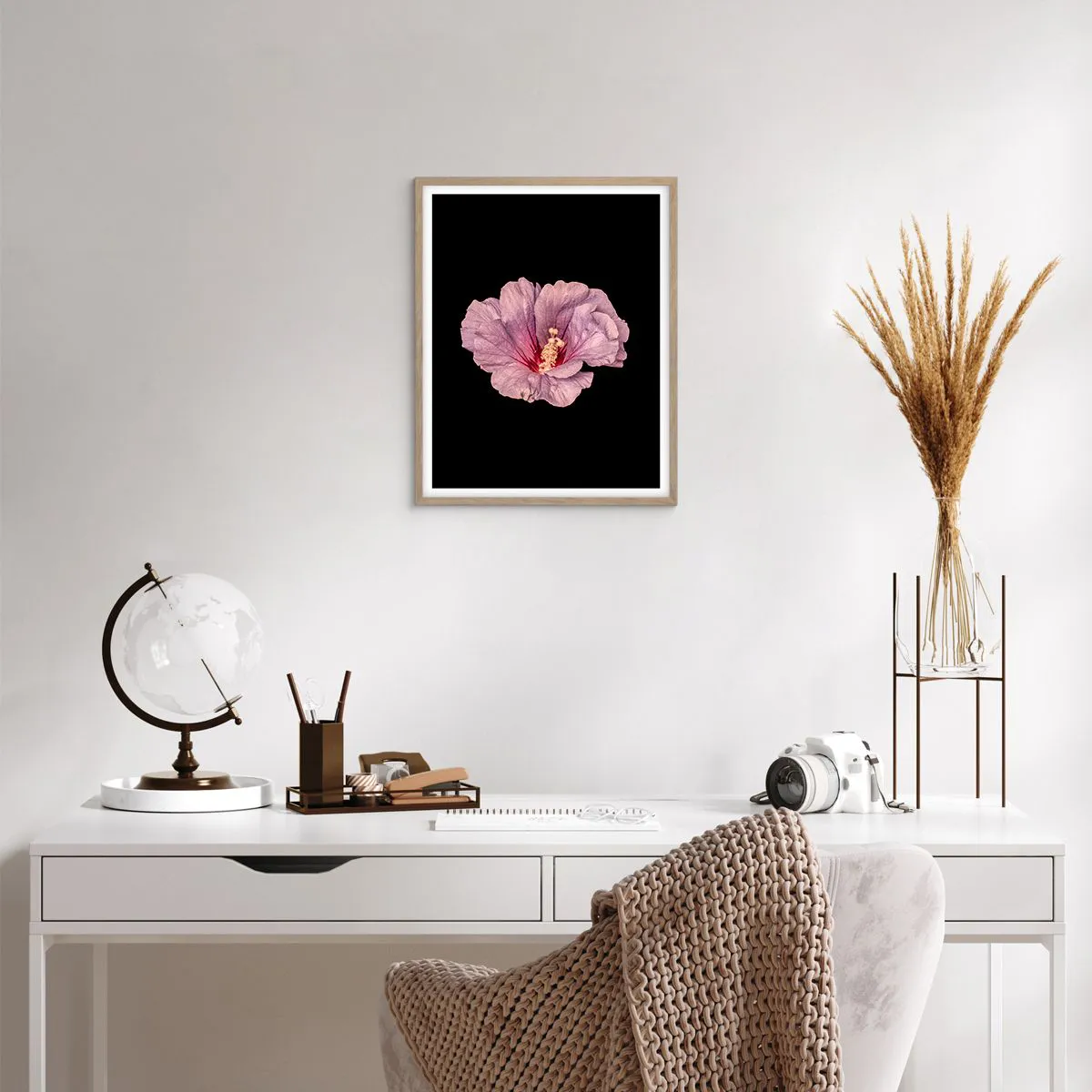 Poster în ramă de stejar deschis - Direct la inimă - 40x50 cm