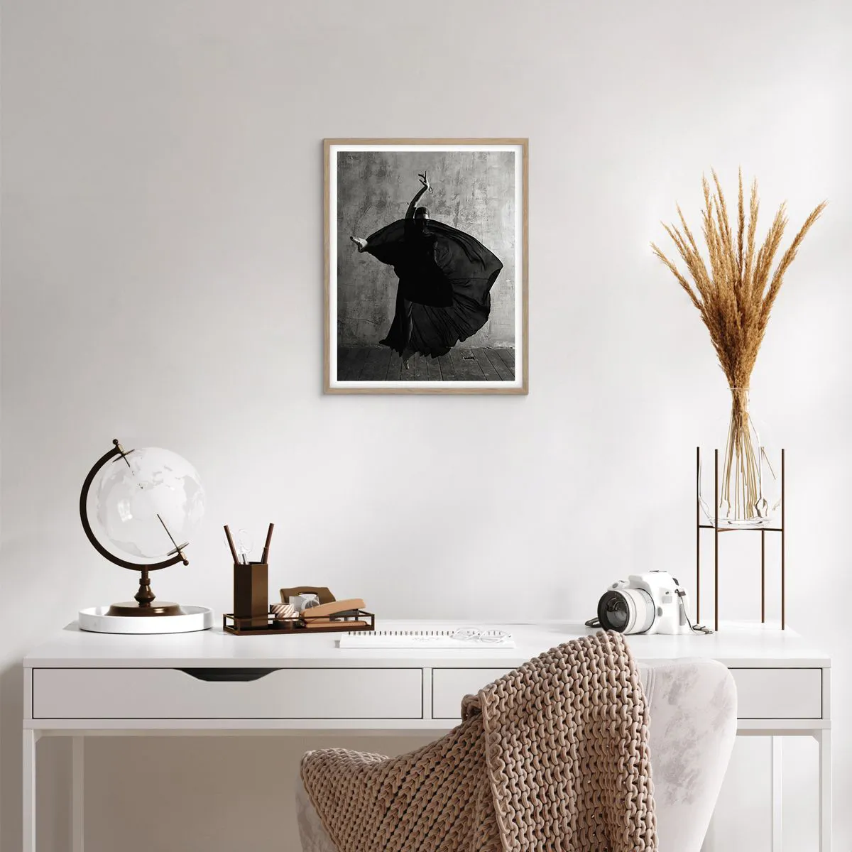 Poster in light oak frame - Full of Passion - 40x50 cm