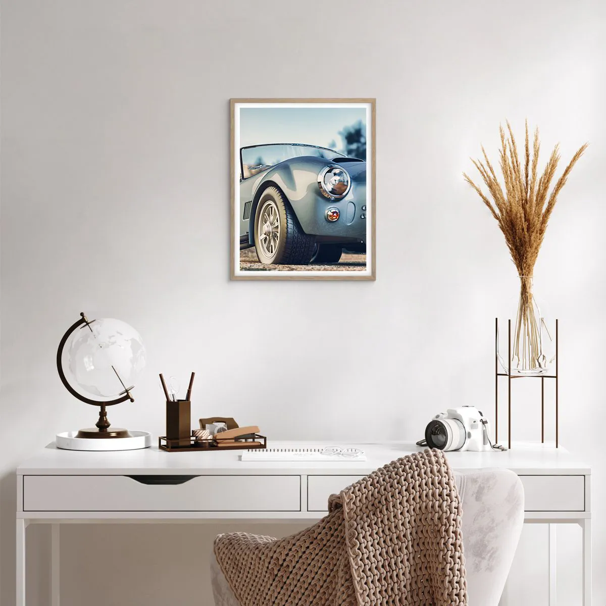 Affiche dans un chêne clair - Poster - Ce qui compte c'est le style - 40x50 cm