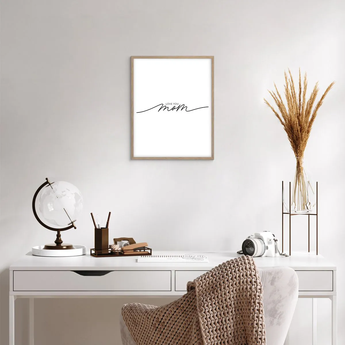 Poster in cornice rovere chiaro - Grande commozione - 40x50 cm