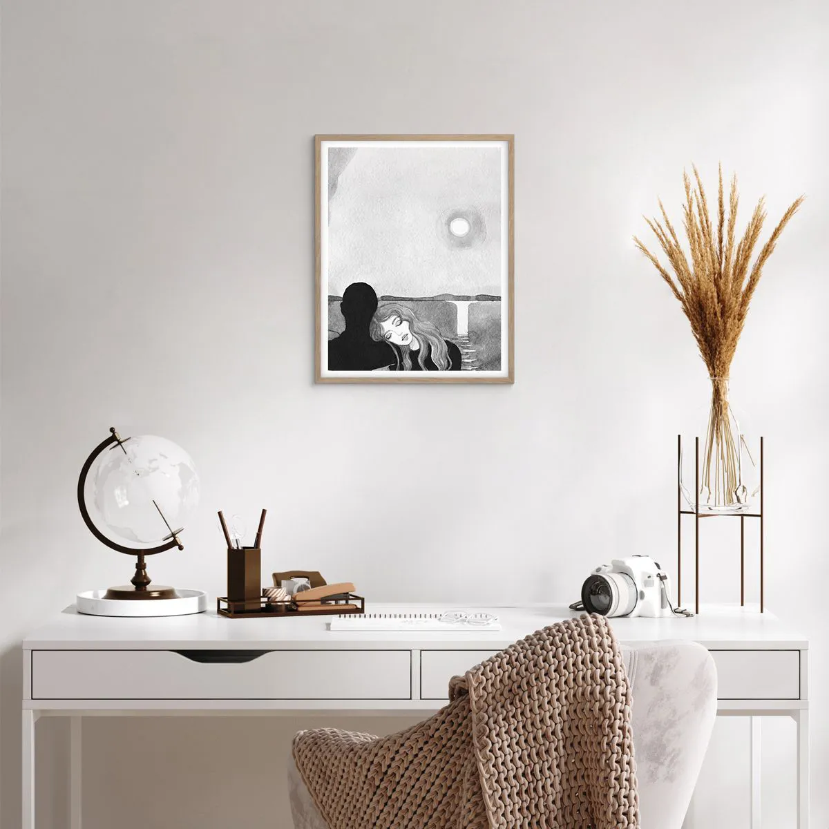 Poster in cornice rovere chiaro - Sempre un mistero - 40x50 cm