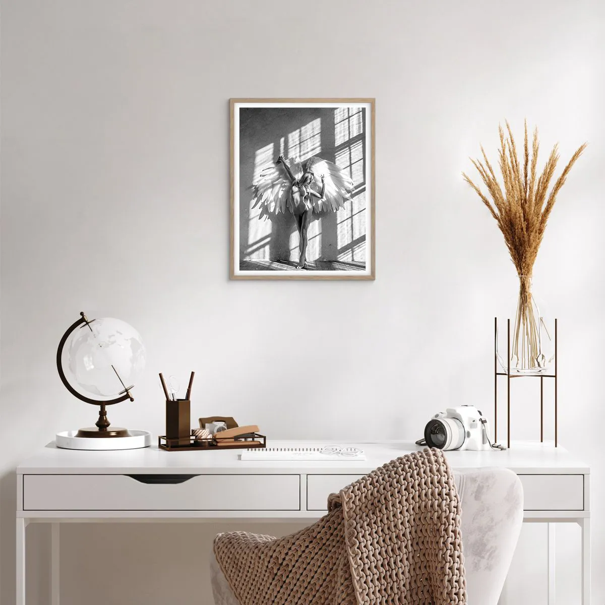 Poster in einem Rahmen aus heller Eiche - Direkt vom Himmel - 40x50 cm