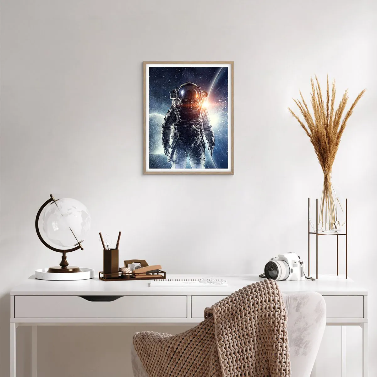 Poster in light oak frame - Space Adventure - 40x50 cm