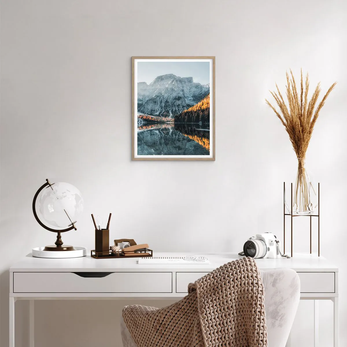 Affisch i ram av ljusek - Spegellandskap - 40x50 cm