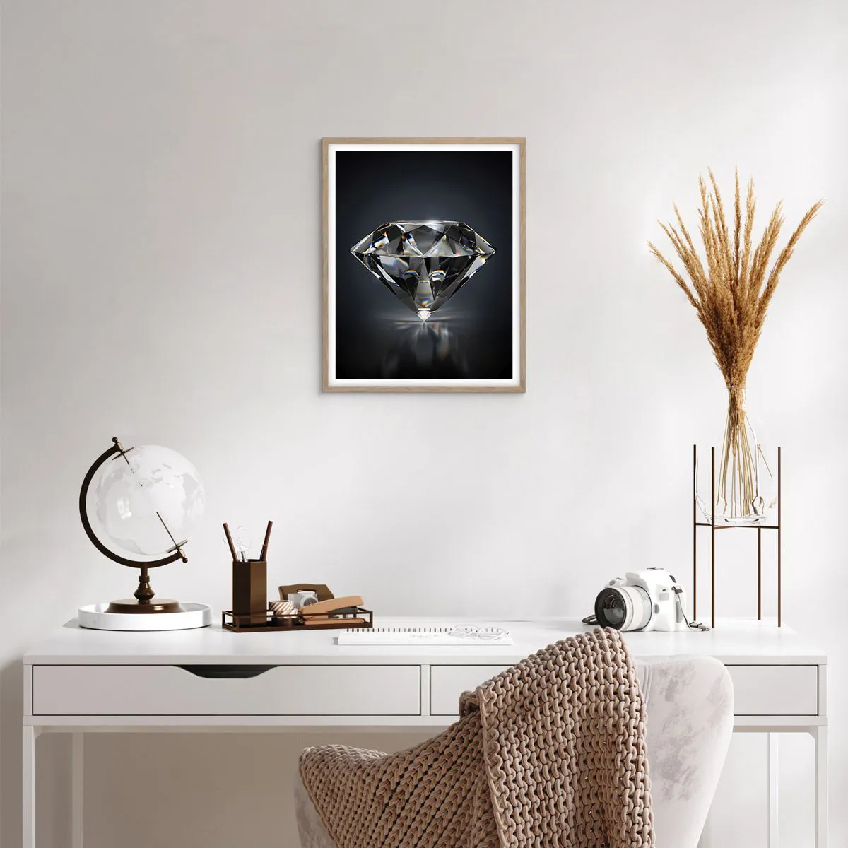 Plakát v rámu světlý dub - Best girls friend - 40x50 cm