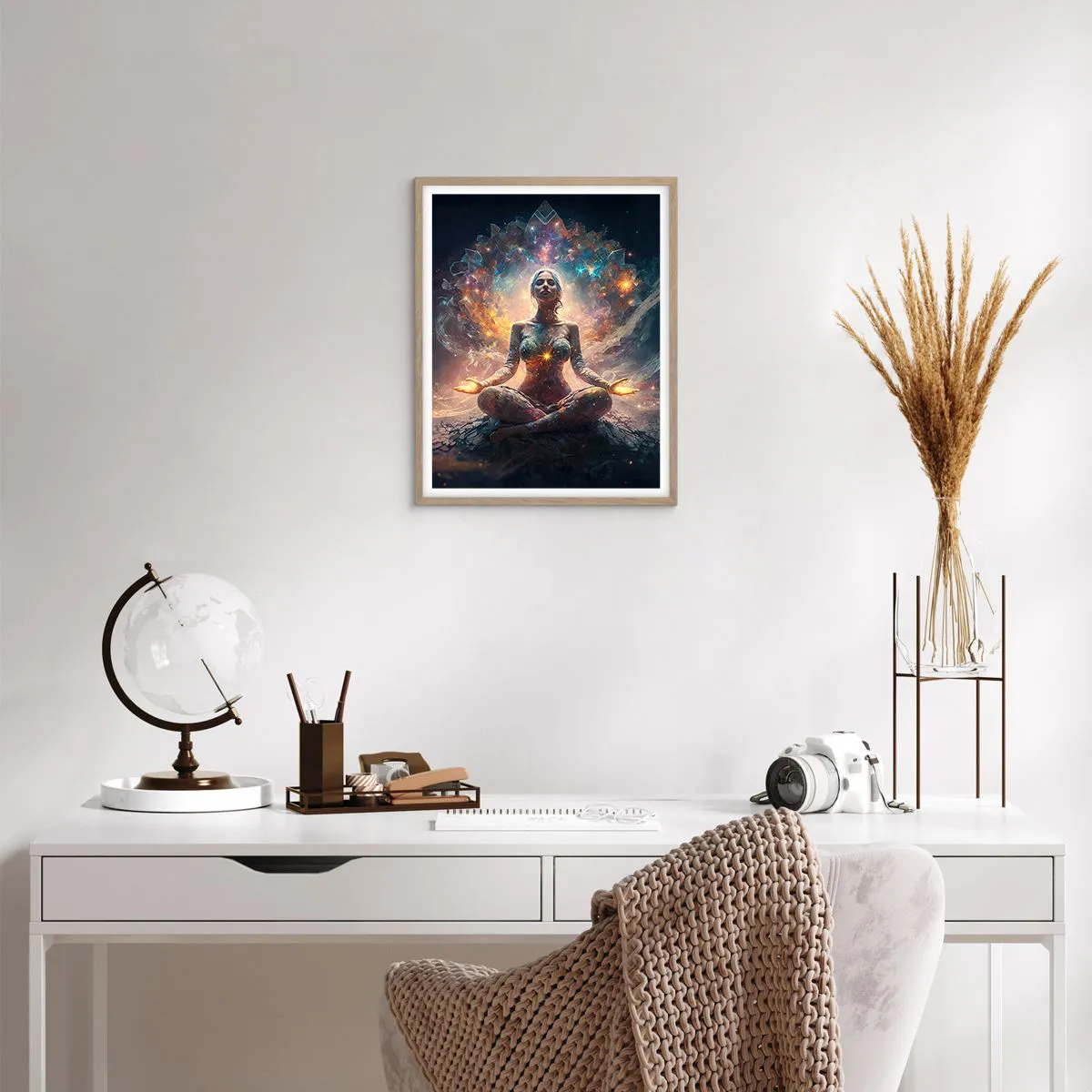 Poster in light oak frame - Good Energy Flow - 40x50 cm