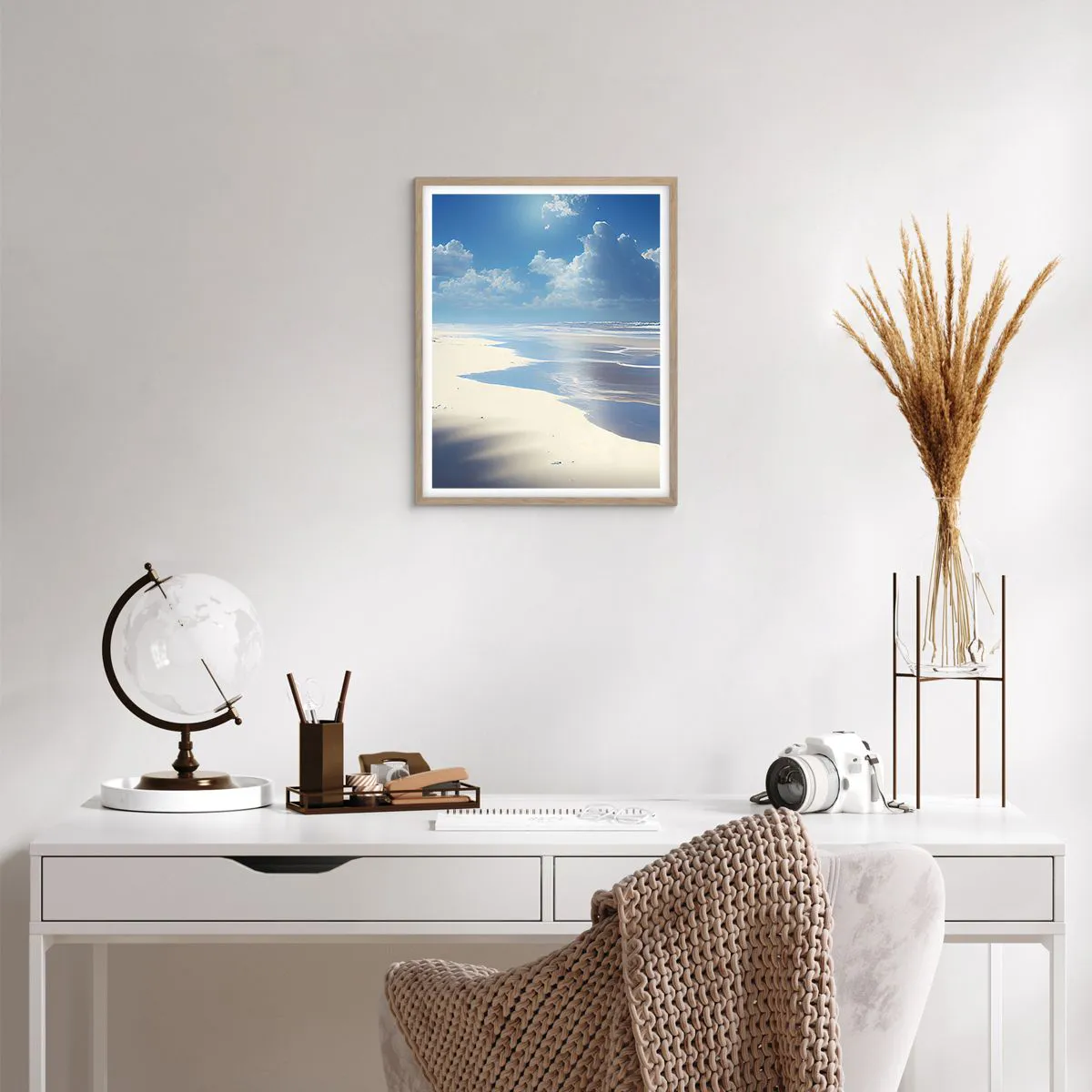 Plakat w ramie jasny dąb - Rajskie wakacje - 40x50 cm