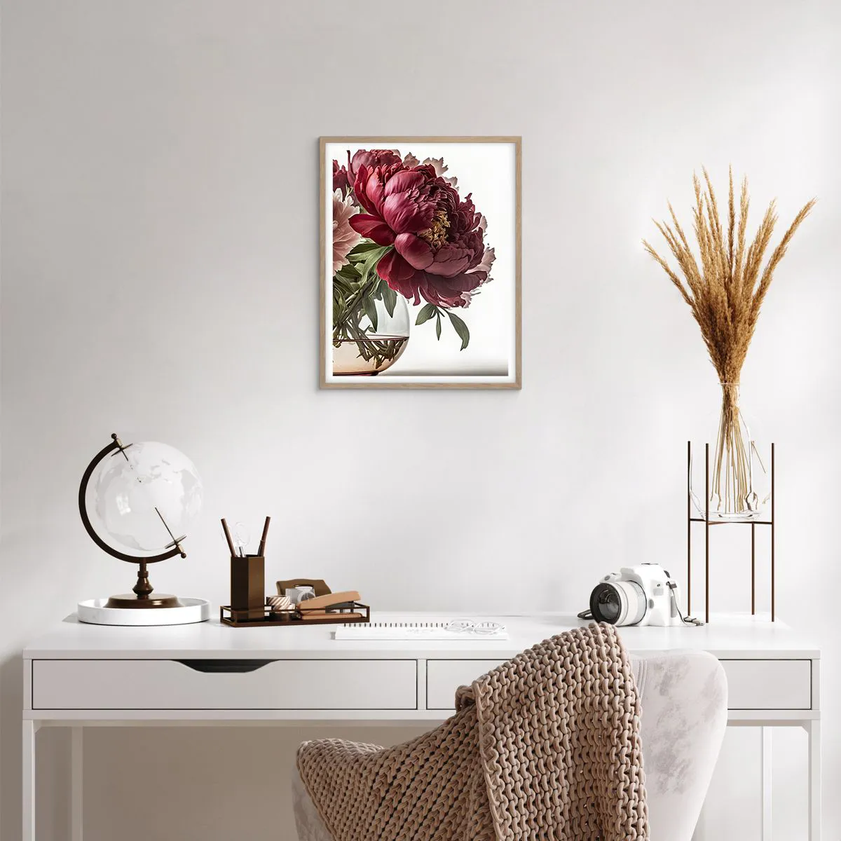 Póster en marco roble claro - En plena floración de la belleza - 40x50 cm