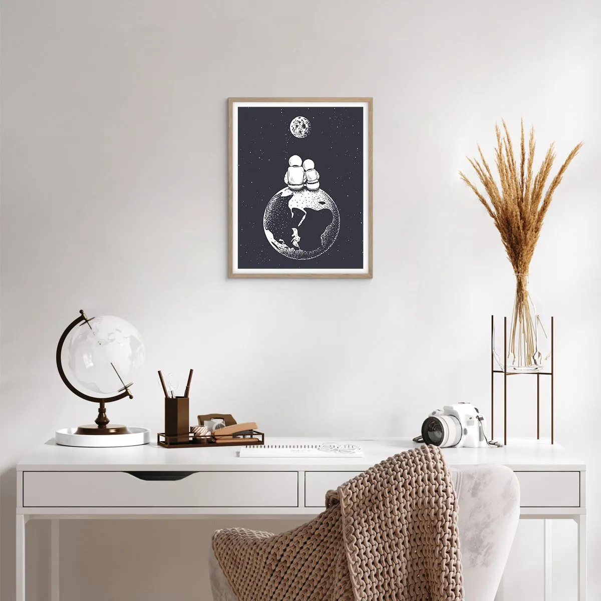 Póster en marco roble claro - Una historia de amor cósmico - 40x50 cm