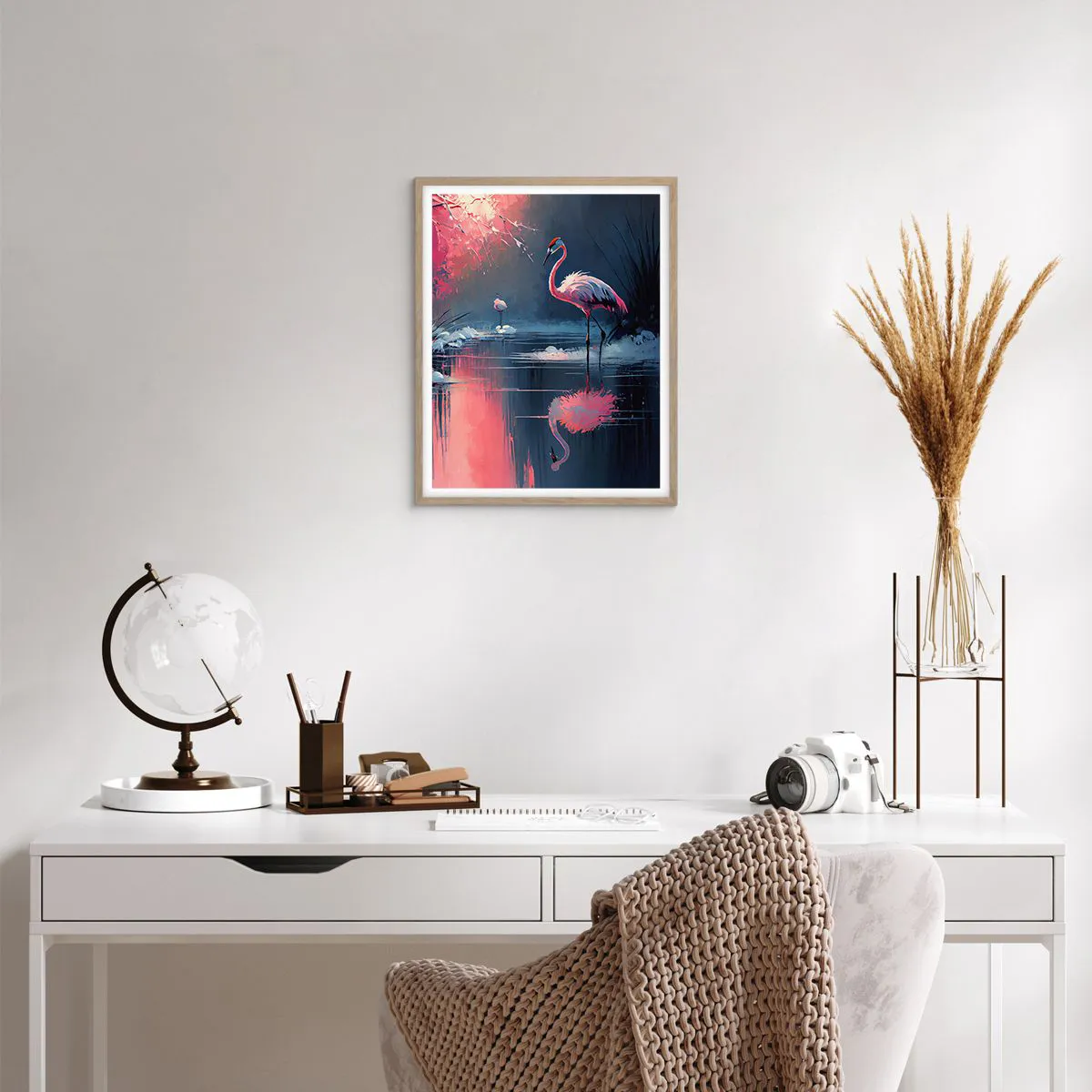 Plakat w ramie jasny dąb - Ptasie ustronie - 40x50 cm