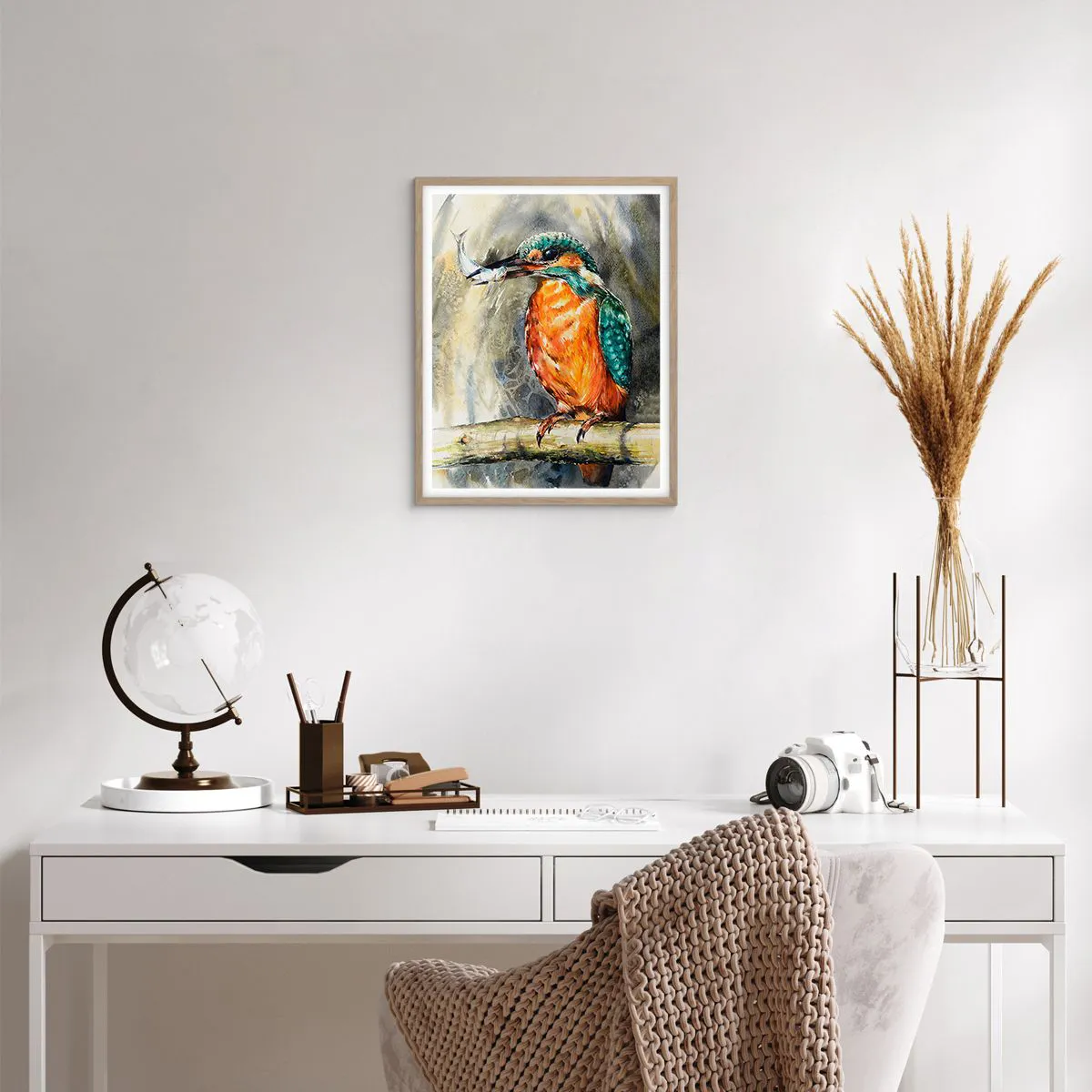 Plakat i ramme af lyst egetræ - Naturens lov - 40x50 cm