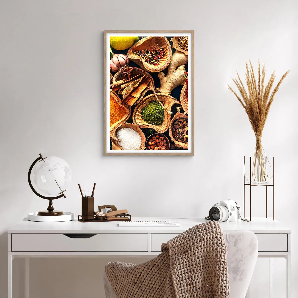 Een poster in een licht eiken lijst - Neem wat je wilt - 50x70 cm