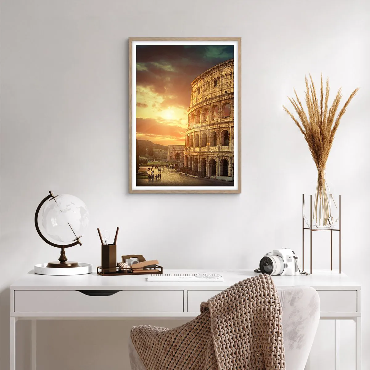 Plakat i ramme af lyst egetræ - Kolossalt indtryk - 50x70 cm