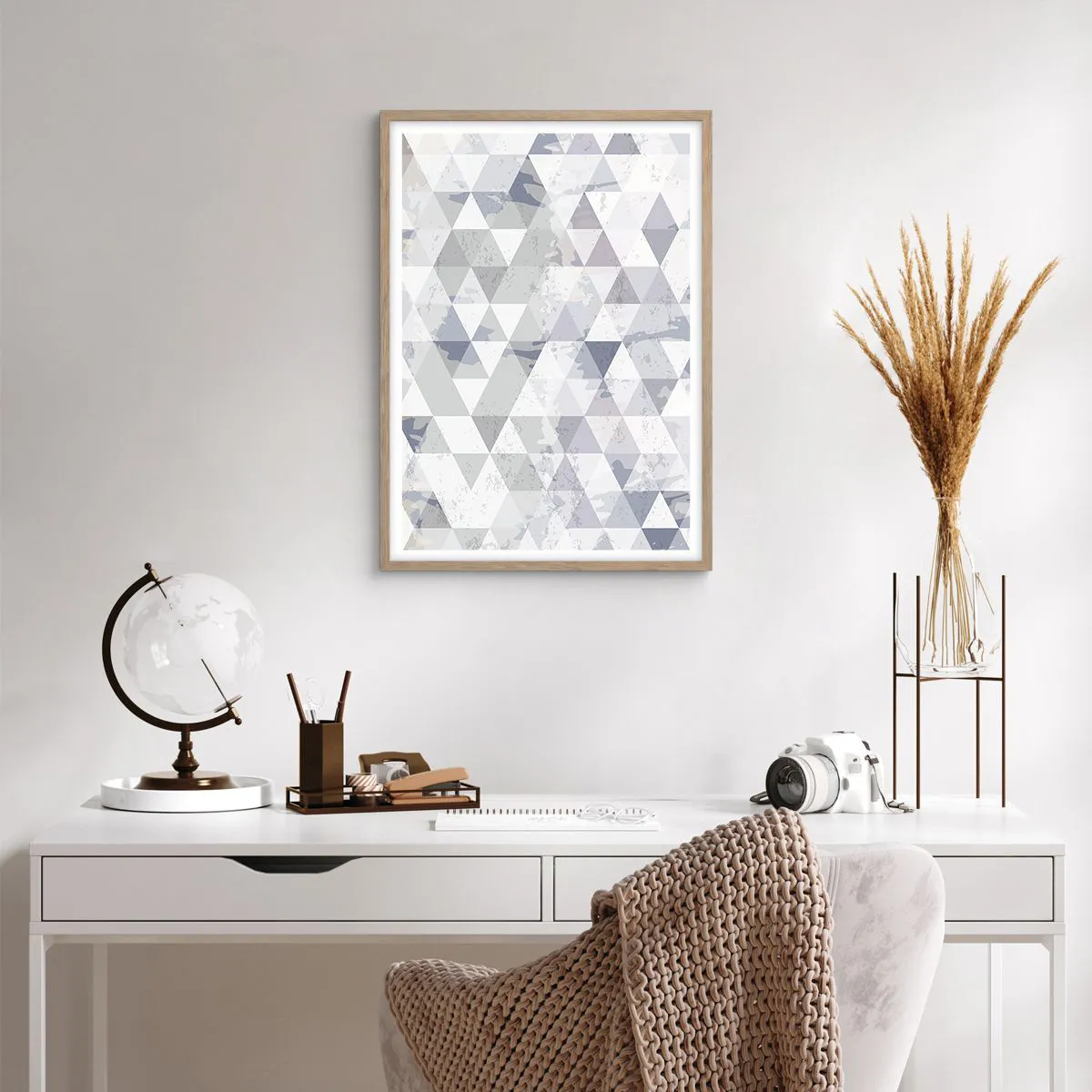 Poster in einem Rahmen aus heller Eiche - Im Rhythmus auf drei - 50x70 cm