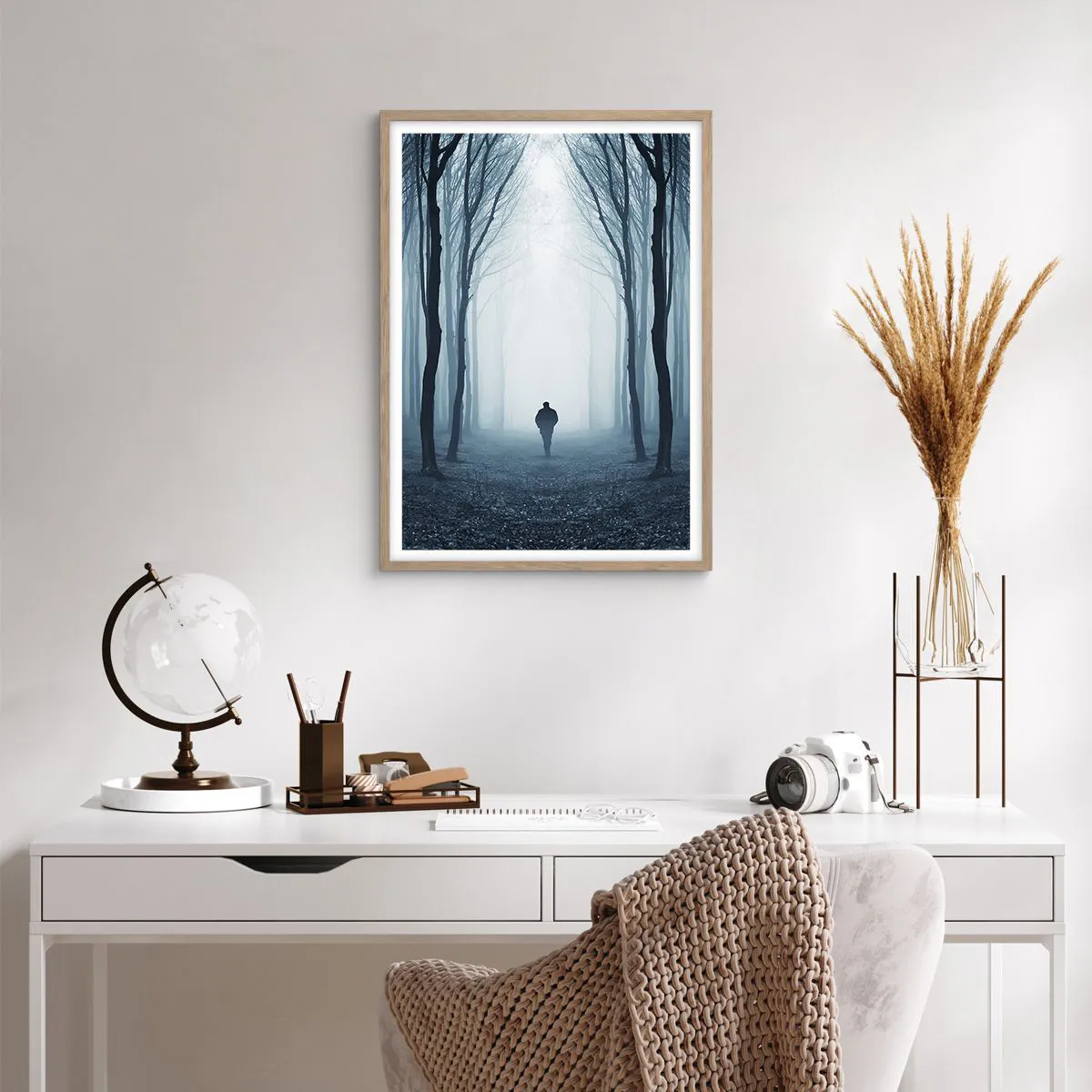 Affisch i ram av ljusek - Och allt är enkelt och klart - 50x70 cm