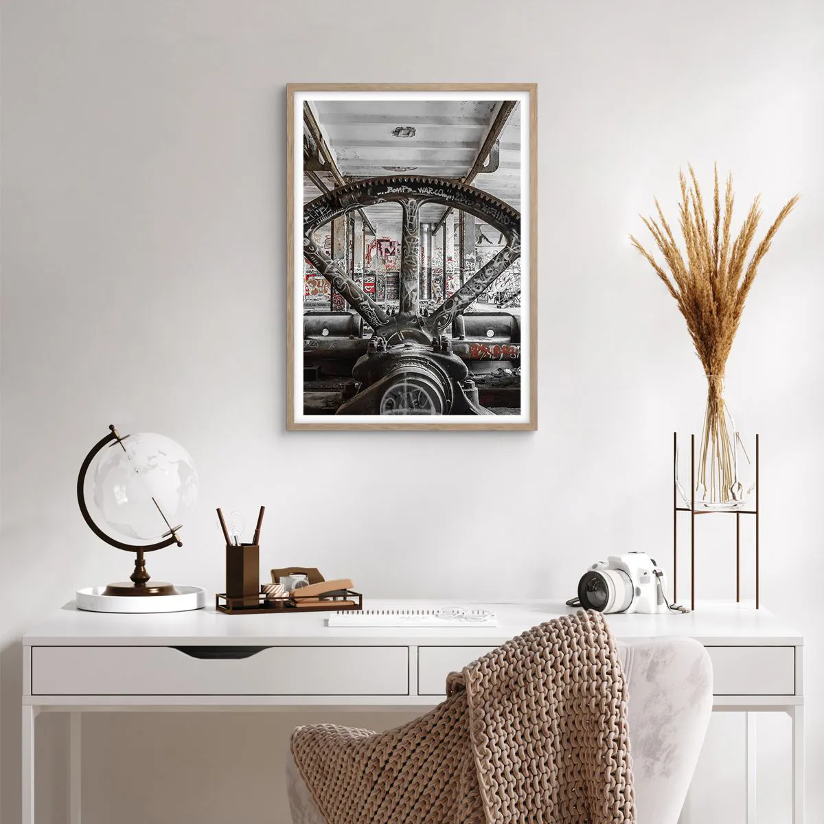 Pôster com moldura de carvalho claro - A vida secreta da fábrica - 50x70 cm