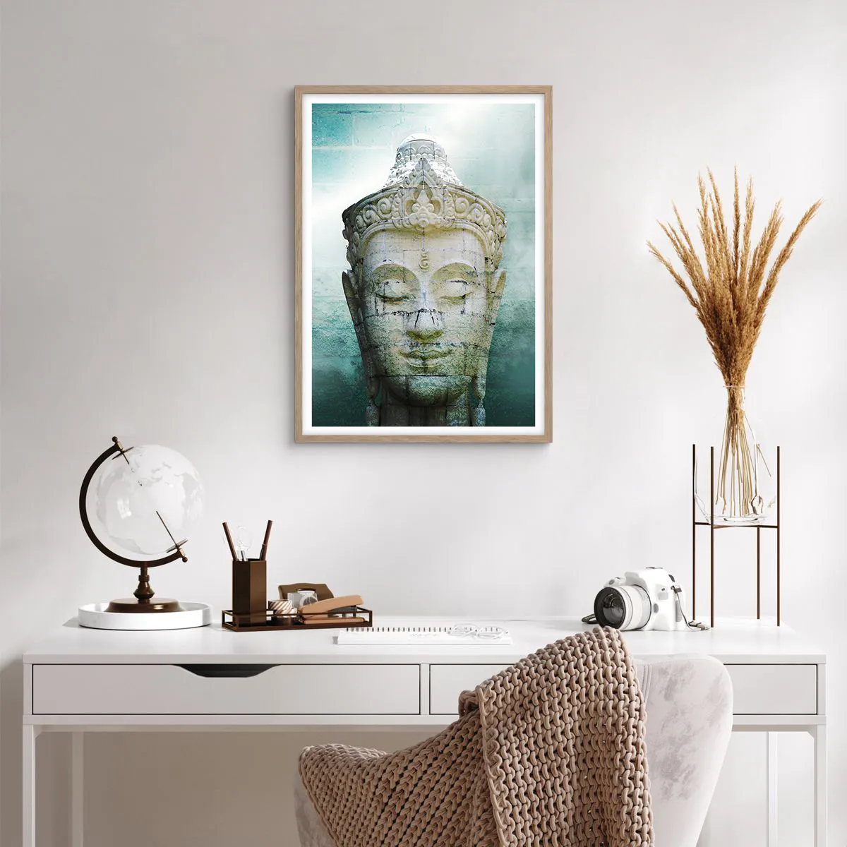 Poszter világos tölgy keretben - A fény kérése - 50x70 cm