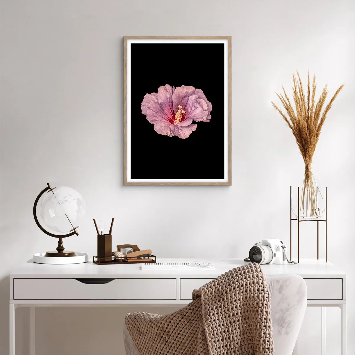 Poster în ramă de stejar deschis - Direct la inimă - 50x70 cm