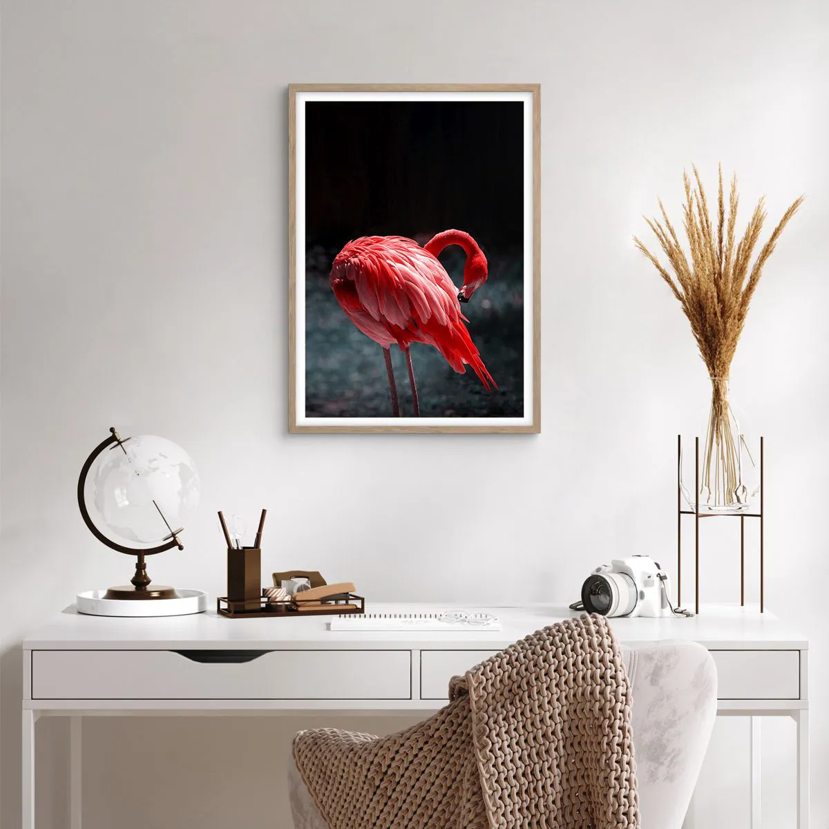 Poster in cornice rovere chiaro - La poesia cremisi della natura - 50x70 cm