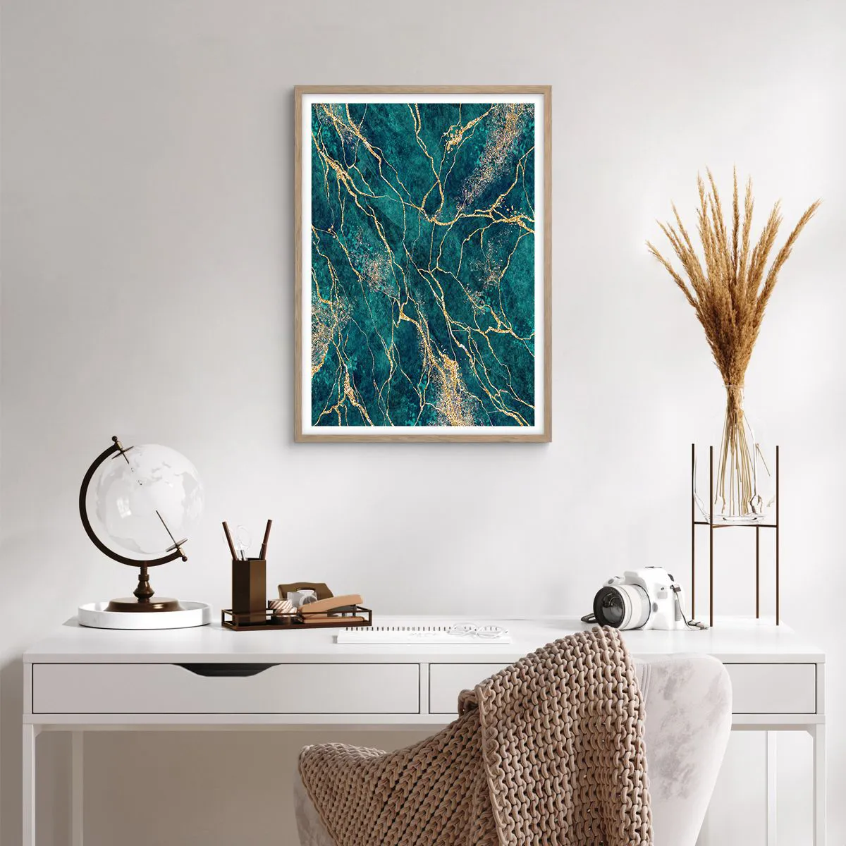 Affiche dans un chêne clair - Poster - Mine d'or - 50x70 cm