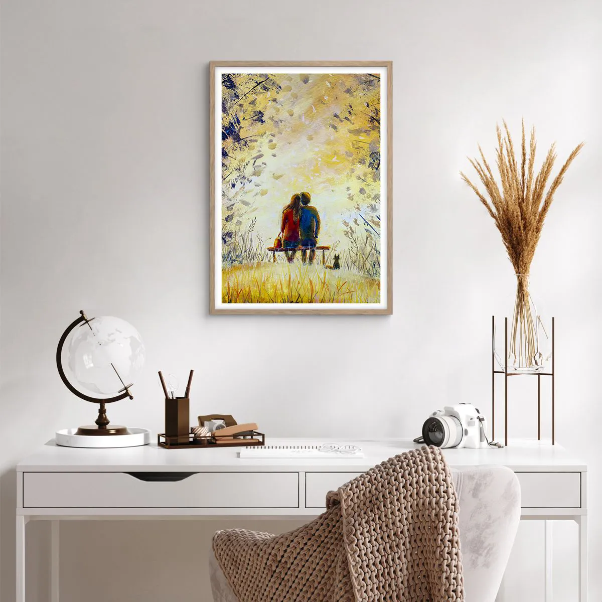 Poszter világos tölgy keretben - Varázslatos pillanat - 50x70 cm