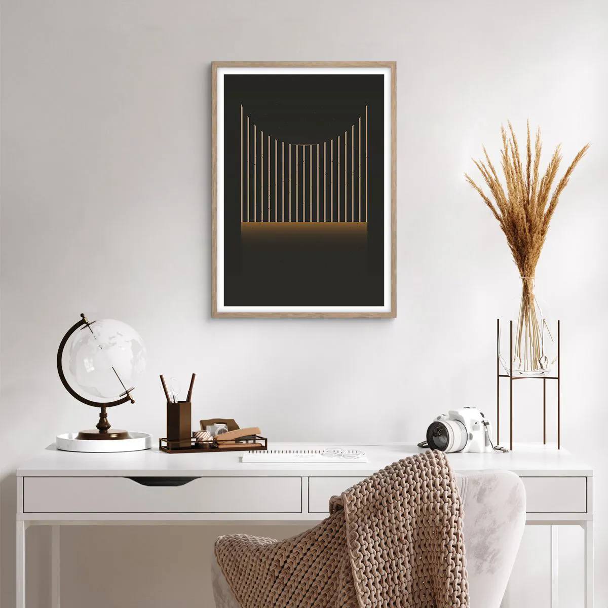 Affisch i ram av ljusek - Utforska mörkret - 50x70 cm