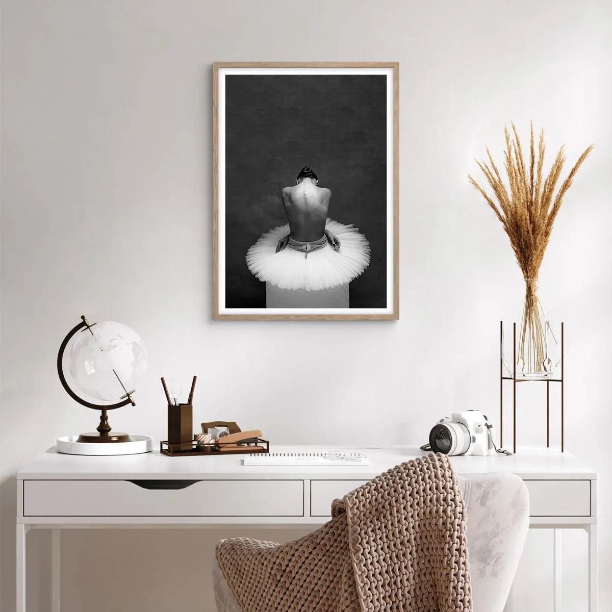 Pôster com moldura de carvalho claro - Está a florescer - 50x70 cm