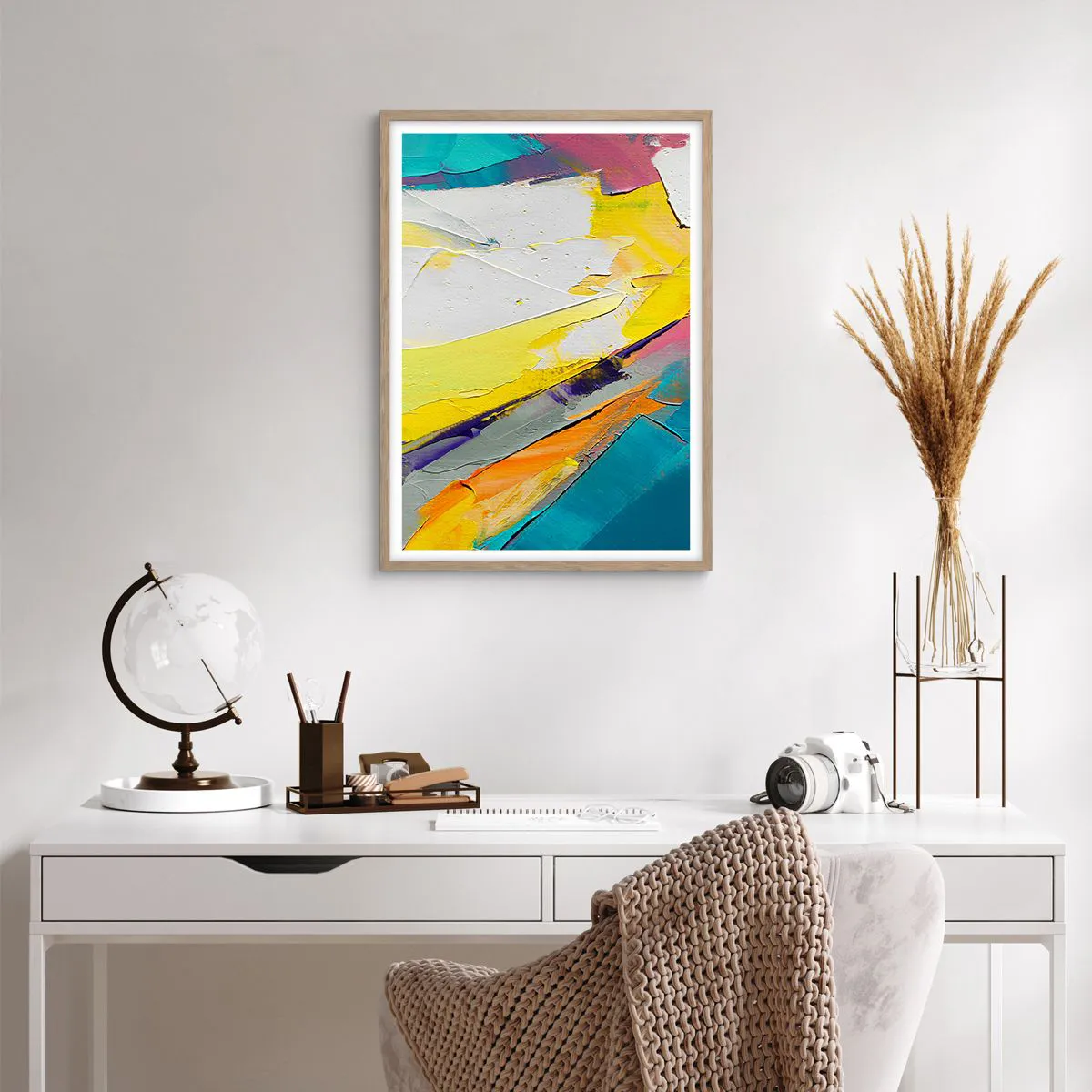 Poszter világos tölgy keretben - A fény anatómiája - 50x70 cm