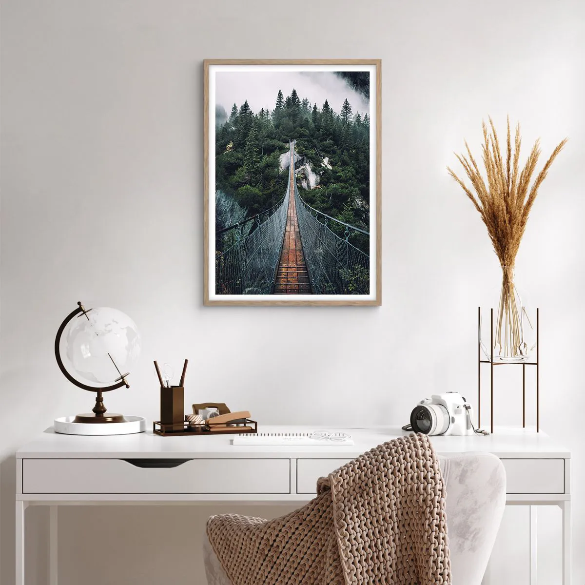 Affiche dans un chêne clair - Poster - Uniquement pour les aigles - 50x70 cm