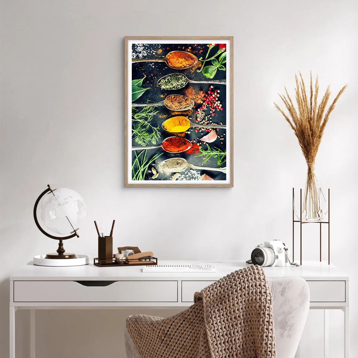Een poster in een licht eiken lijst - Culinaire magie - 50x70 cm