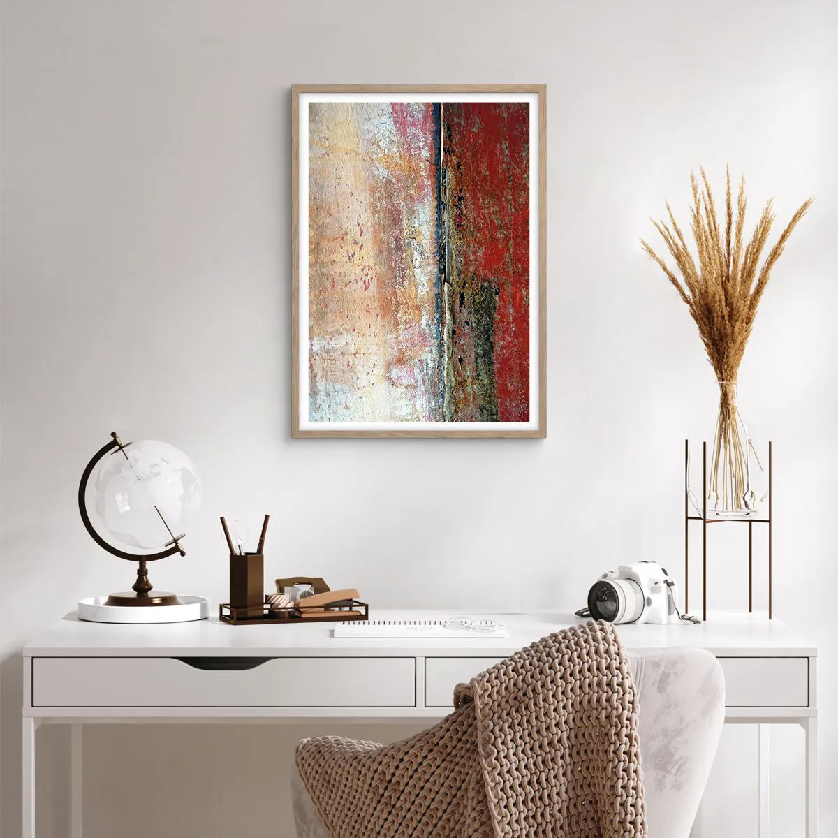 Poster în ramă de stejar deschis - Oare este marea? - 50x70 cm