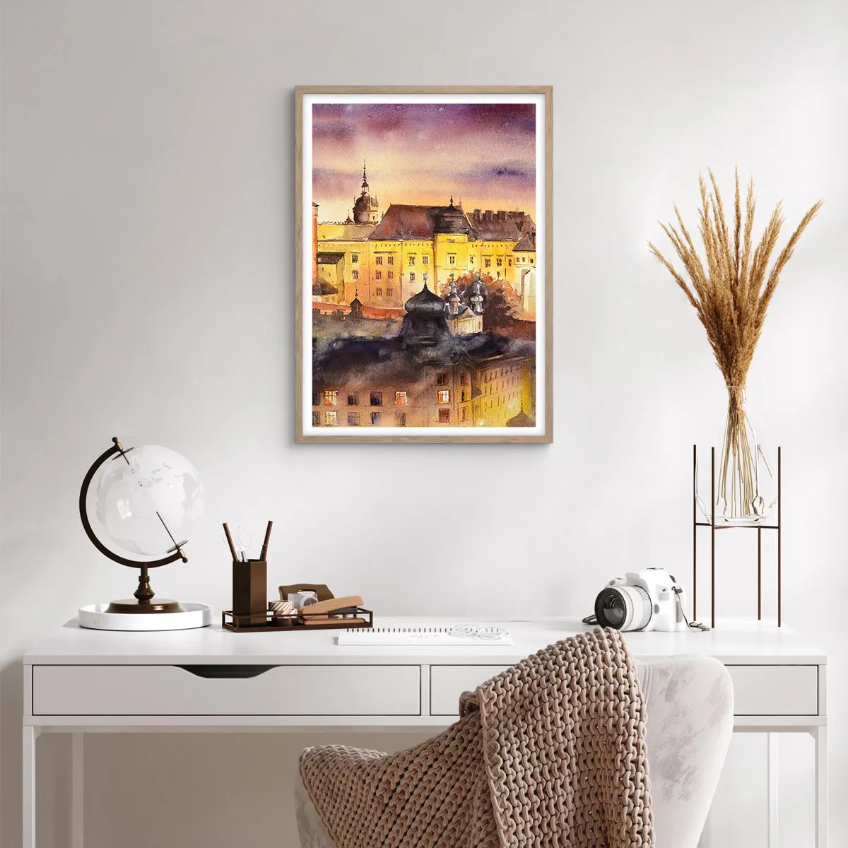 Een poster in een licht eiken lijst - Geschiedenis en sprookje - 50x70 cm