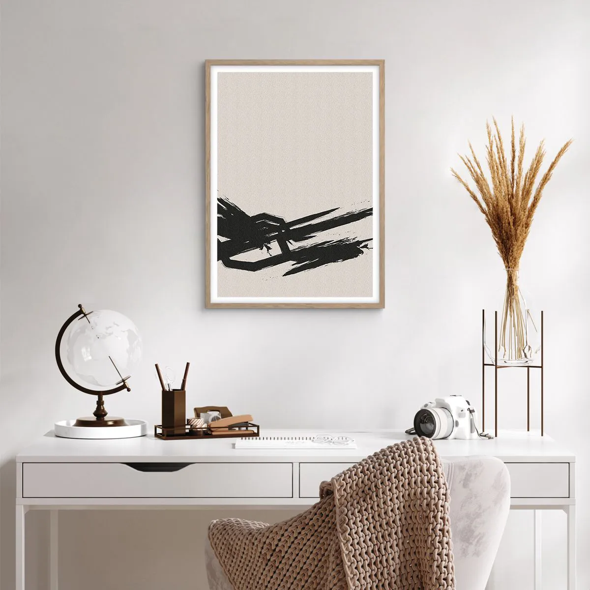 Plakát v rámu světlý dub - Nezastavitelná hybnost - 50x70 cm