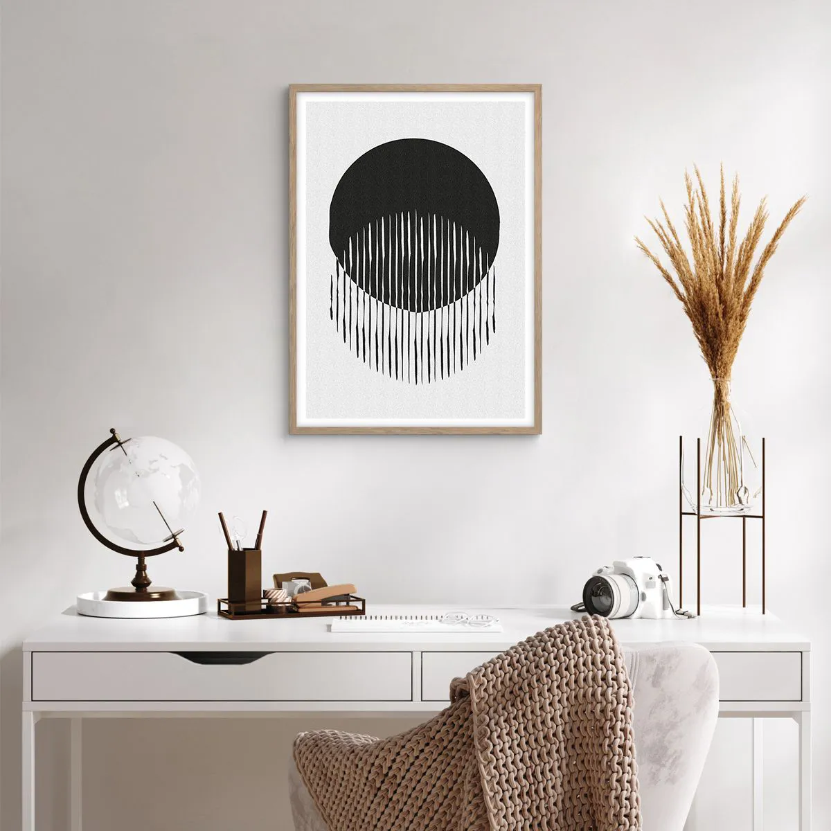 Poster in cornice rovere chiaro - Il suo alter ego - 50x70 cm