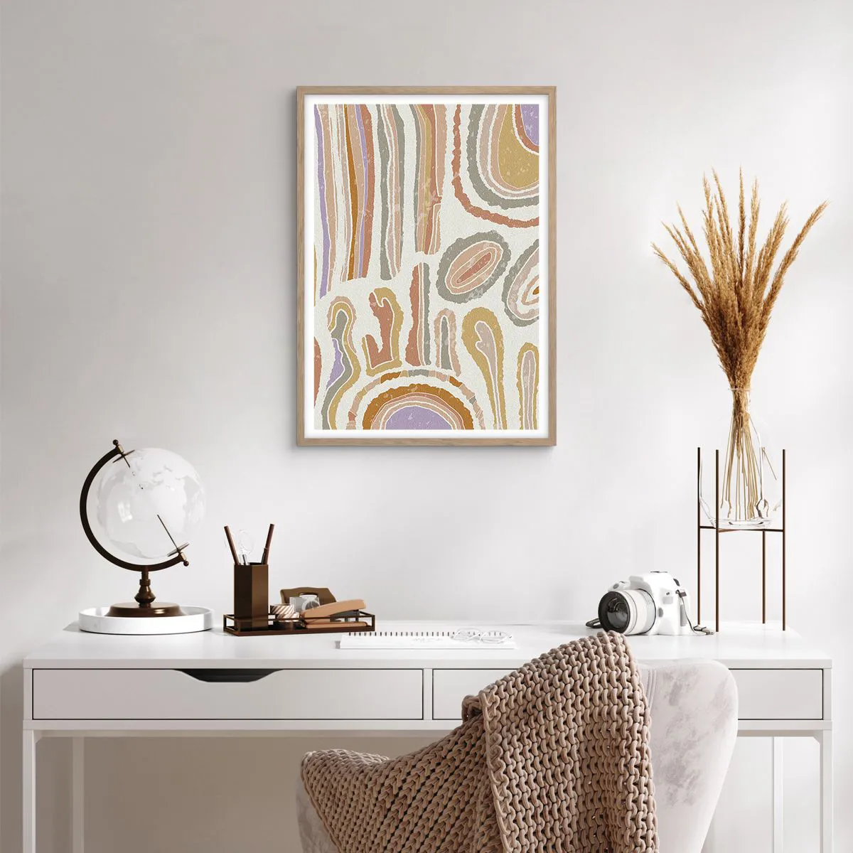 Poszter világos tölgy keretben - Színes keresztmetszetek - 50x70 cm