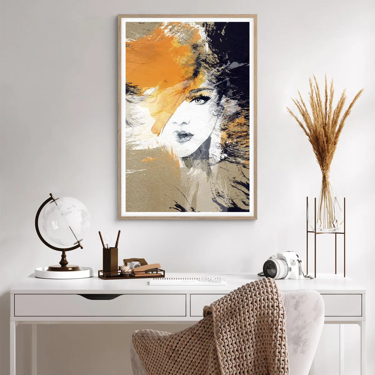 Poszter világos tölgy keretben - És van fény - 61x91 cm