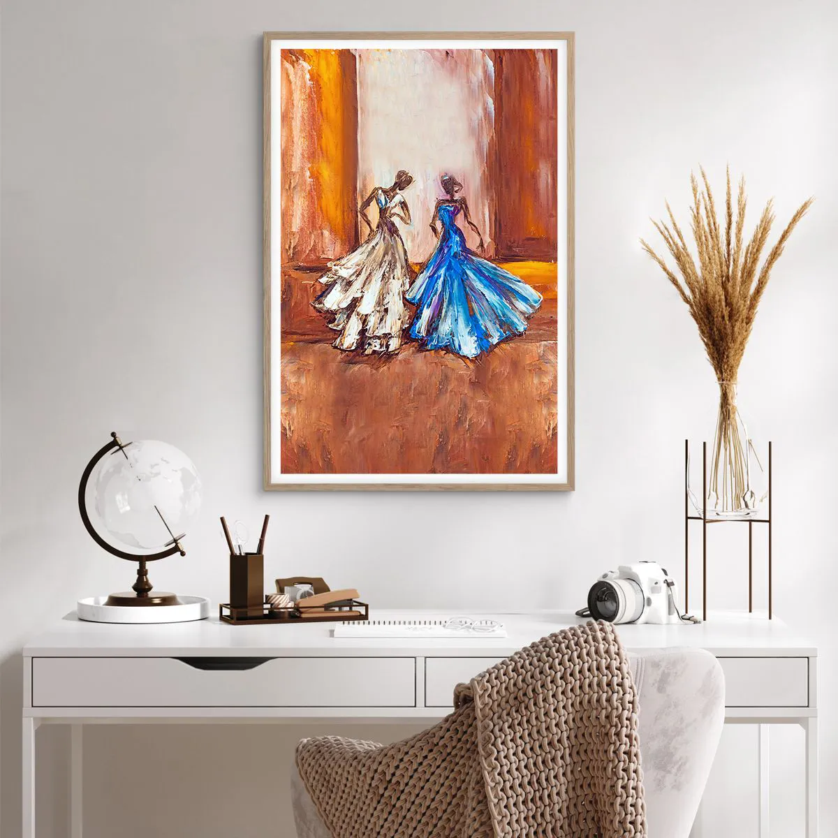 Pôster com moldura de carvalho claro - Uma bela dupla - 61x91 cm