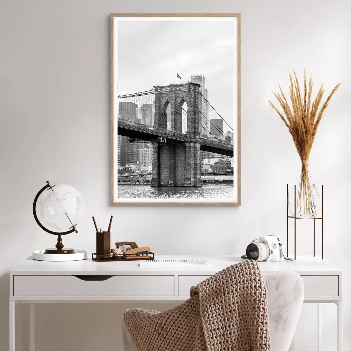 Plakat w ramie jasny dąb - Nowojorskie klimaty - 61x91 cm