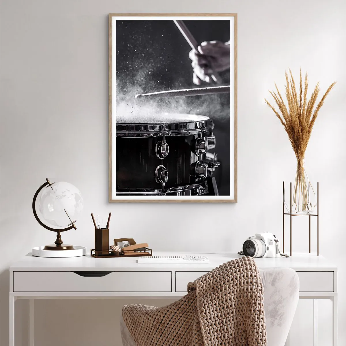 Poster in einem Rahmen aus heller Eiche - Der Puls der Musik - 61x91 cm